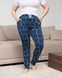 Оптом. Женские пижамные штаны вискоза Plus size - кружочки 1508Ш размер 3XL 1508Ш Темно-синій 3XL фото