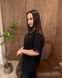 Оптом. Футболка oversize с кружевом 26005-2 Черный в универсальном размере 26005-2 Чорний ONE SIZE фото 7