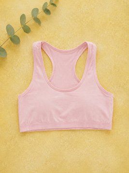 Оптом. Жіночий бавовняний топік 46726 персиковий 70-75 46726 персиковий 70-75 фото