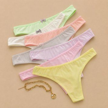 Оптом. Набір жіночих стрінгів тижневок - 7 шт. - 798100 XL Nicoletta 798100XL фото
